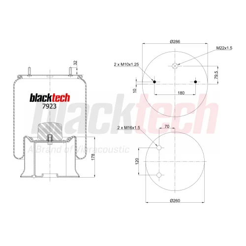 Air Springs Complete Metal Piston